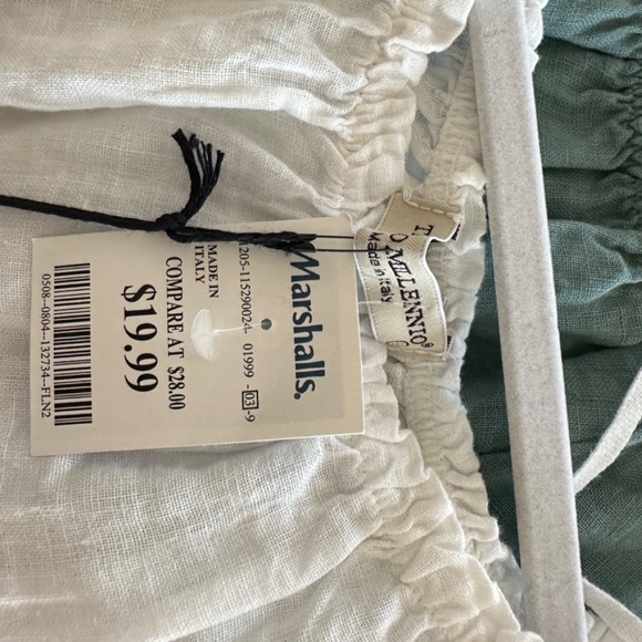 NEW With Tags Terzo Millennio Italian Linen White Blouse Sz Large - Picture 8 of 8